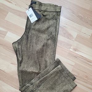 Lafayett 148 New York Mercer Crop Pants (gold)